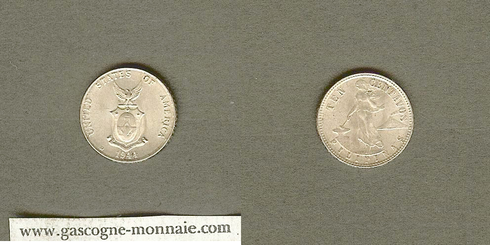 Philippines 10 centavos 1944D Unc